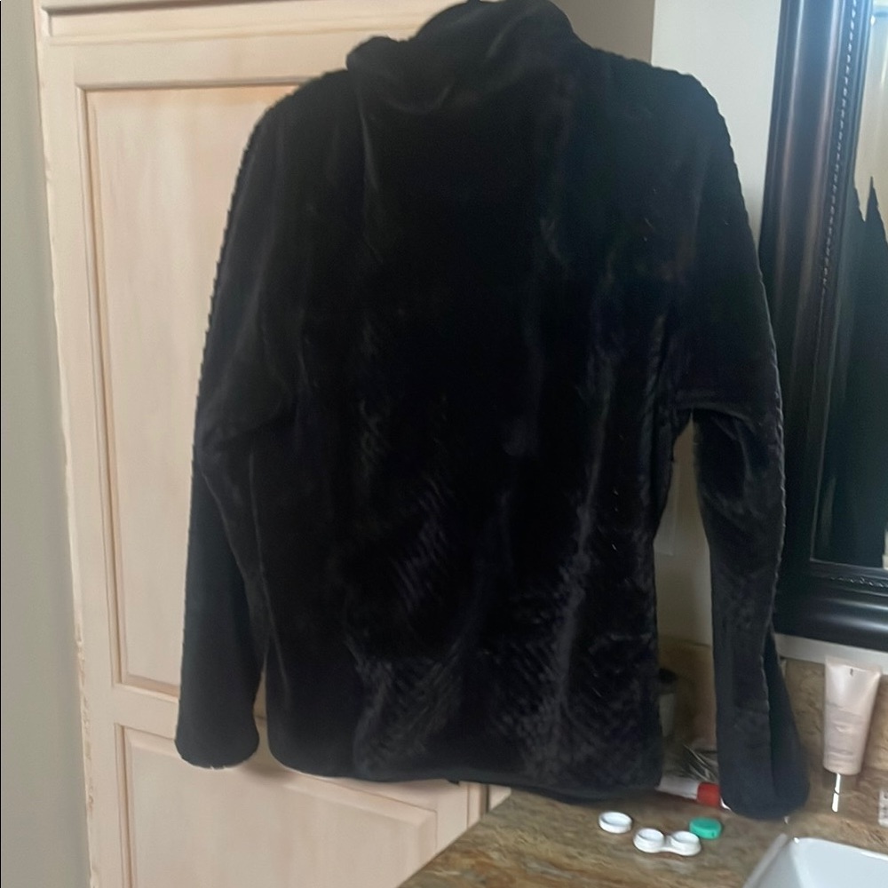 Simply Southern Black Fleece Jacket pullover - Picture 6 of 6